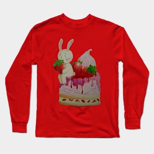 Bunch of Bunnies - time for dessert Long Sleeve T-Shirt